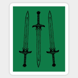 White Album - Swords (black) Sticker